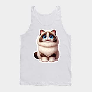 Happy Cat cartoon Tank Top